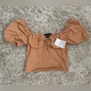Forever 21 camel crop top